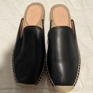 J Crew Leather Espadrilles slides